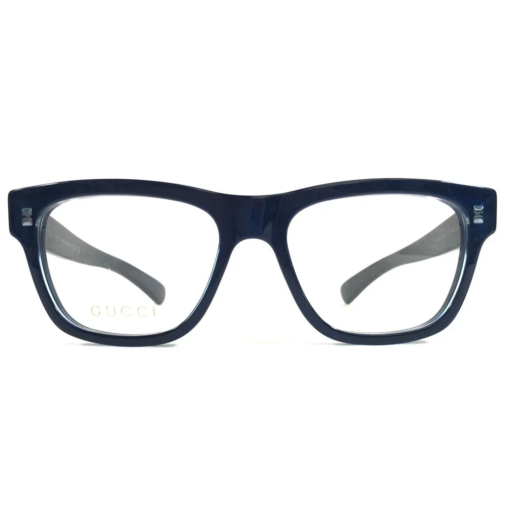 Gucci Eyeglasses Frames GG1795O 004 Polished Blue Square Full Rim 52-14-145